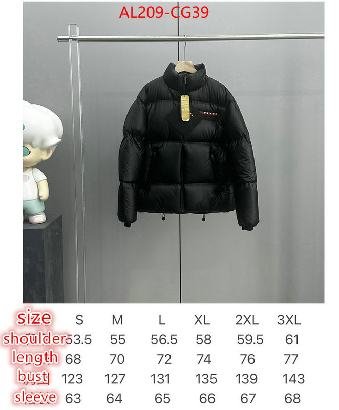 Down jacketMen-Prada best luxury replica ID: CG39 $: 209USD