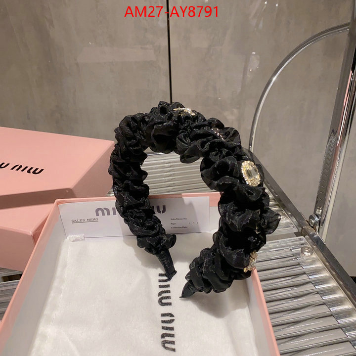 Hair band-MIU MIU same as original ID: AY8791 $: 27USD