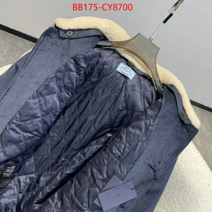 Clothing-Prada brand designer replica ID: CY8700 $: 175USD