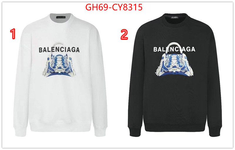 Clothing-Balenciaga best quality replica ID: CY8315 $: 69USD