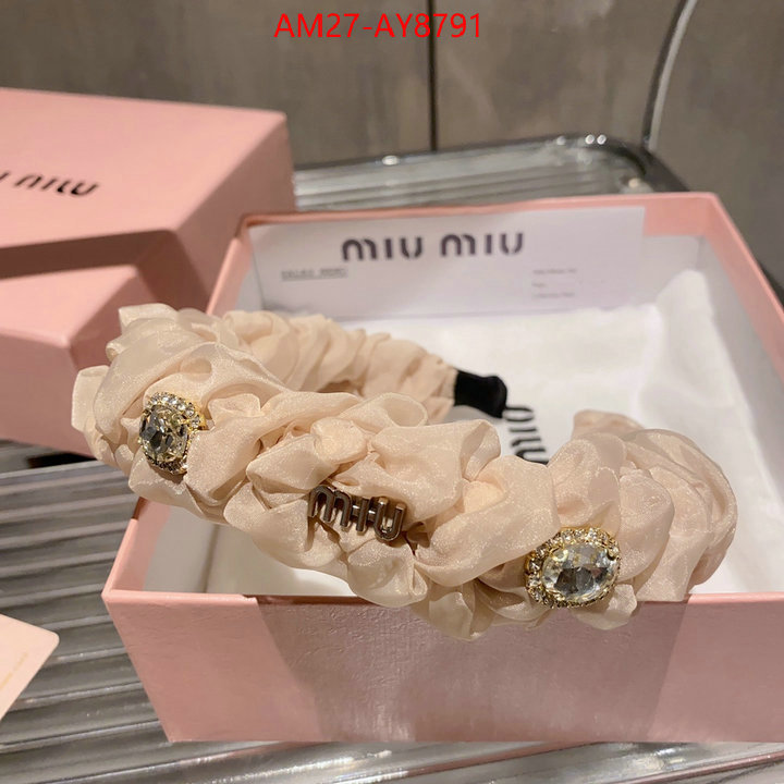 Hair band-MIU MIU same as original ID: AY8791 $: 27USD