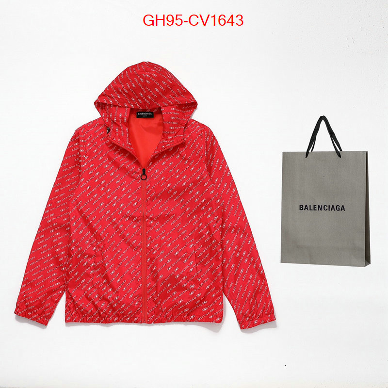 Clothing-Balenciaga replica for cheap ID: CV1643 $: 95USD