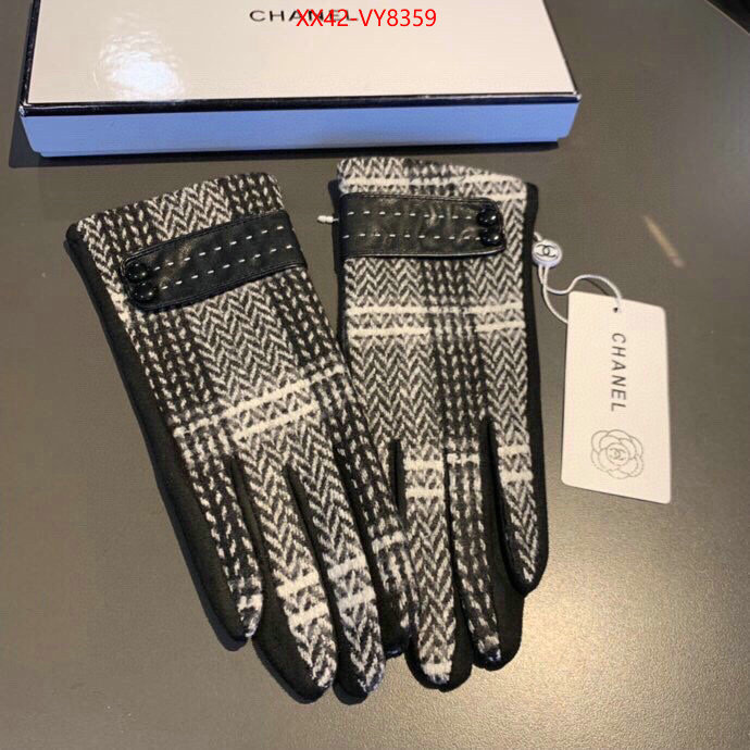 Gloves-Chanel highest product quality ID: VY8359 $: 42USD