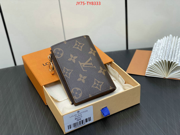 LV Bags(TOP)-Wallet 2023 aaaaa replica customize ID: TY8333 $: 75USD