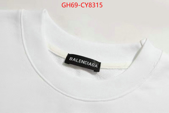 Clothing-Balenciaga best quality replica ID: CY8315 $: 69USD