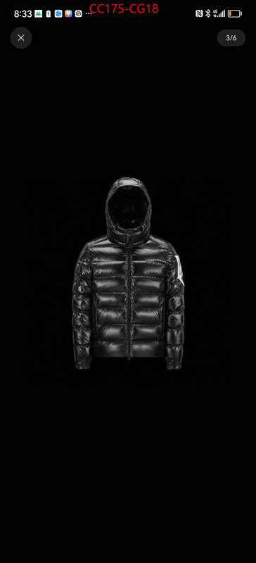 Down jacket Men-Moncler mirror copy luxury ID: CG18 $: 175USD