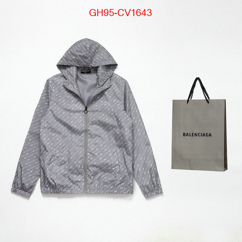 Clothing-Balenciaga replica for cheap ID: CV1643 $: 95USD