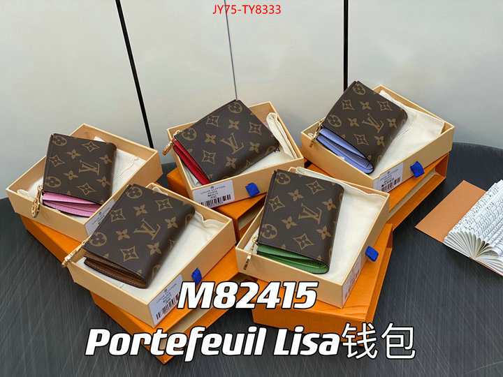 LV Bags(TOP)-Wallet 2023 aaaaa replica customize ID: TY8333 $: 75USD