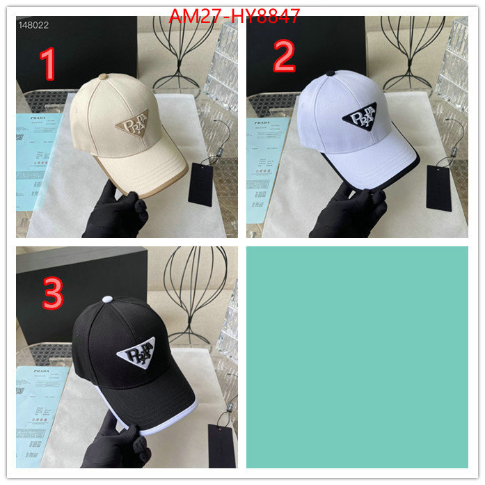 Cap (Hat)-Prada luxury 7 star replica ID: HY8847 $: 27USD