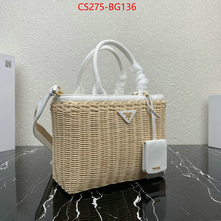 Prada Bags (TOP)-Handbag- shop cheap high quality 1:1 replica ID: BG136 $: 275USD