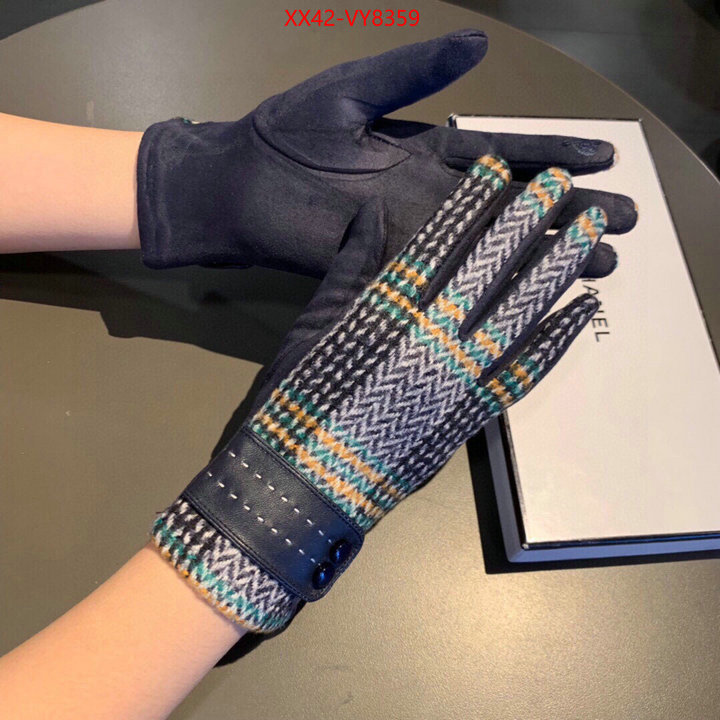 Gloves-Chanel highest product quality ID: VY8359 $: 42USD