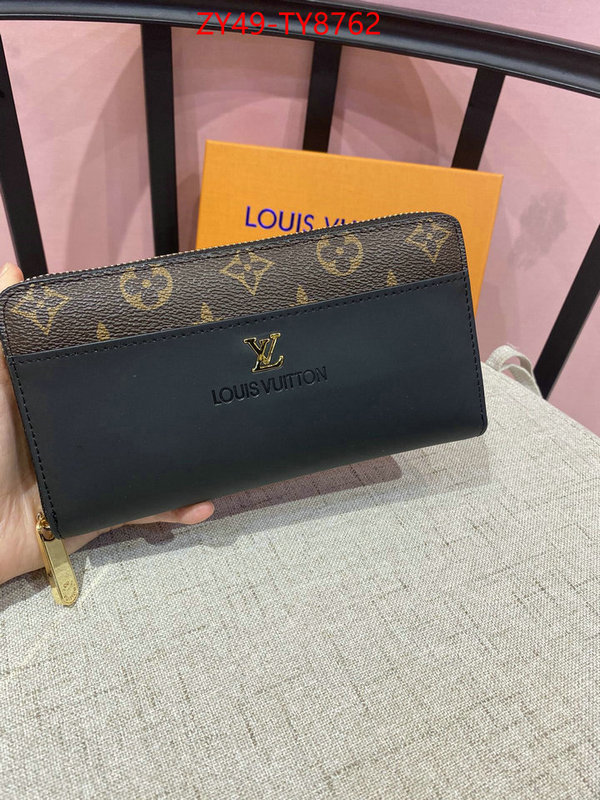 LV Bags(4A)-Wallet replica aaaaa+ designer ID: TY8762 $: 49USD