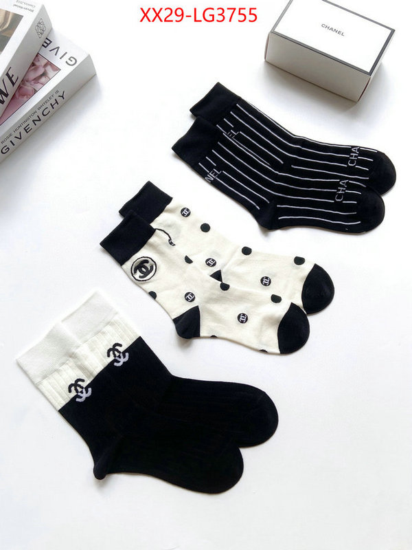 Sock-Chanel replica aaaaa+ designer ID: LG3755 $: 29USD