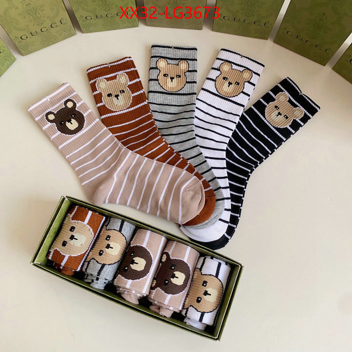 Sock-Gucci cheap wholesale ID: LG3673 $: 32USD