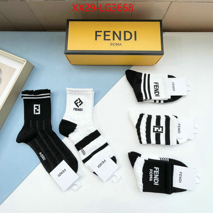 Sock-Fendi what's the best to buy replica ID: LG3668 $: 29USD