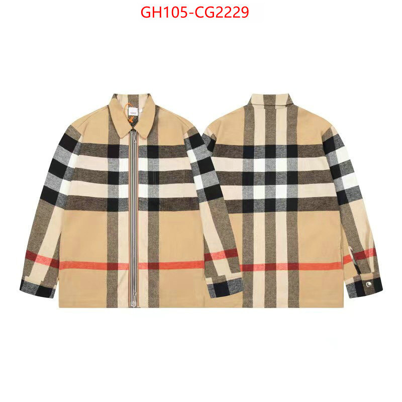 Clothing-Burberry mirror copy luxury ID: CG2229 $: 105USD