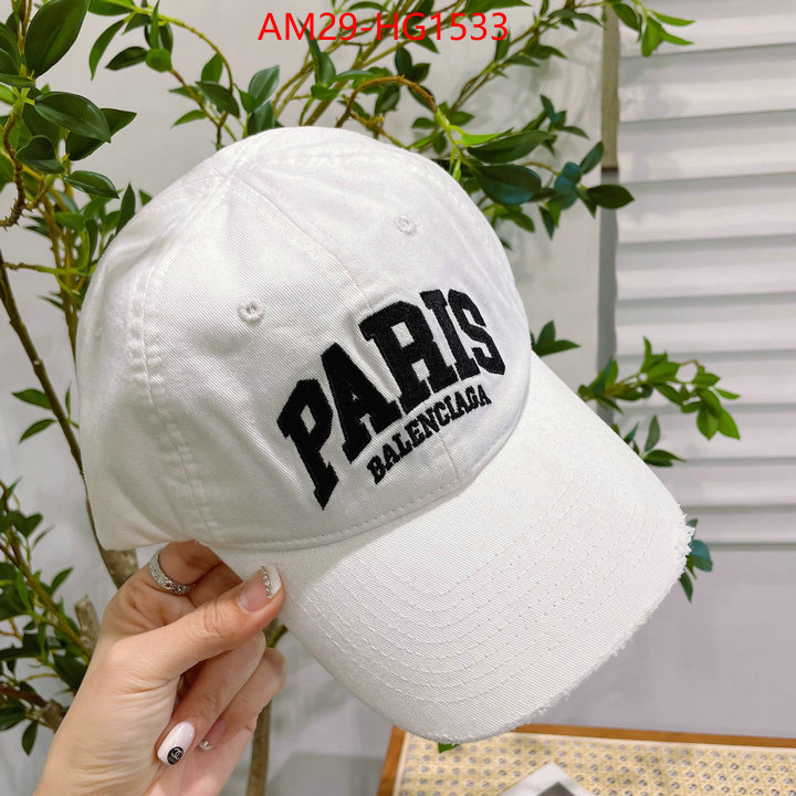 Cap(Hat)-Balenciaga luxury fashion replica designers ID: HG1533 $: 29USD