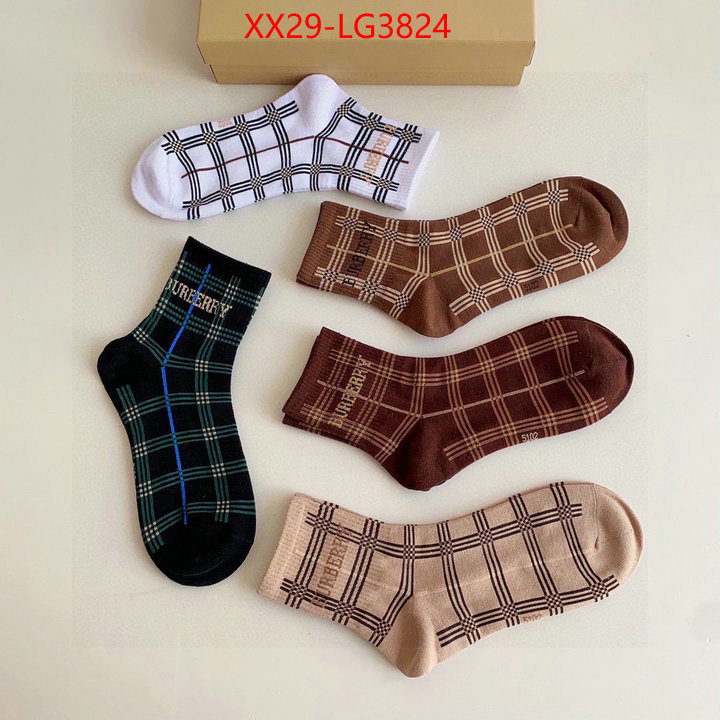 Sock-Burberry replica aaaaa designer ID: LG3824 $: 29USD