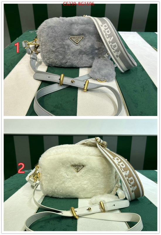 Prada Bags (TOP)-Diagonal- where could you find a great quality designer ID: BG1596 $: 239USD