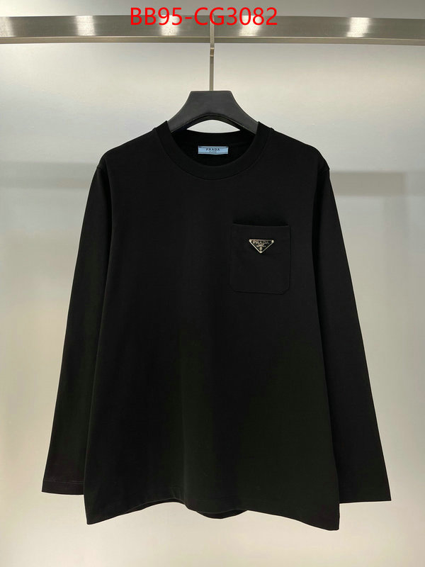 Clothing-Prada wholesale designer shop ID: CG3082 $: 95USD