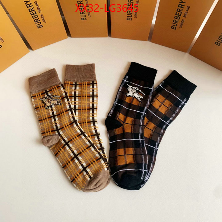 Sock-Burberry 7 star quality designer replica ID: LG3645 $: 32USD