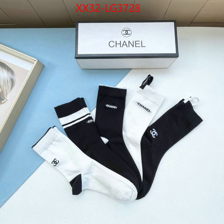 Sock-Chanel 1:1 replica wholesale ID: LG3728 $: 32USD