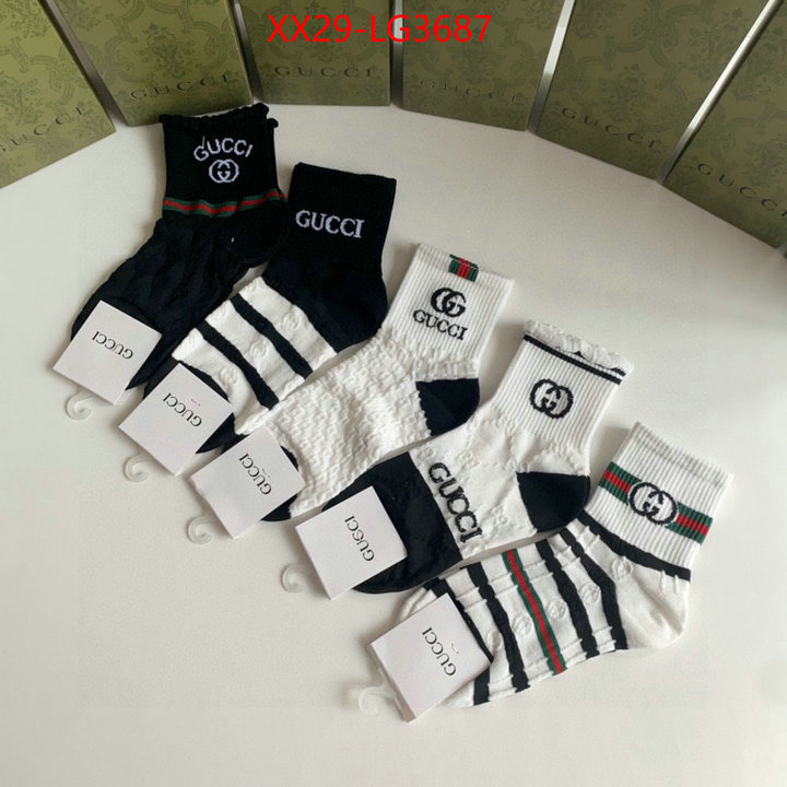 Sock-Gucci perfect quality designer replica ID: LG3687 $: 29USD