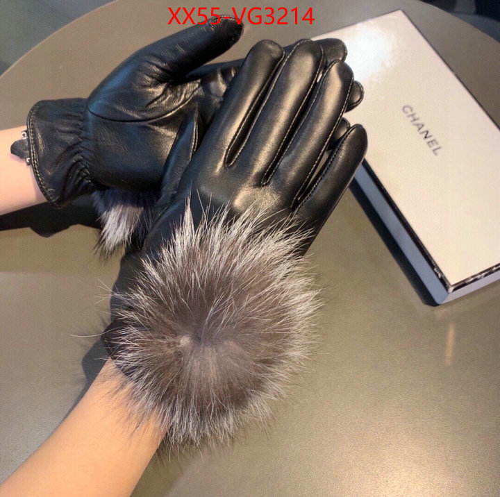 Gloves-Chanel highest product quality ID: VG3214 $: 55USD