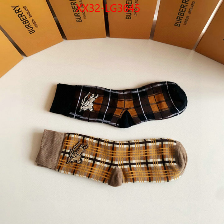 Sock-Burberry 7 star quality designer replica ID: LG3645 $: 32USD