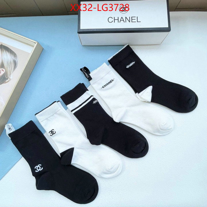 Sock-Chanel 1:1 replica wholesale ID: LG3728 $: 32USD