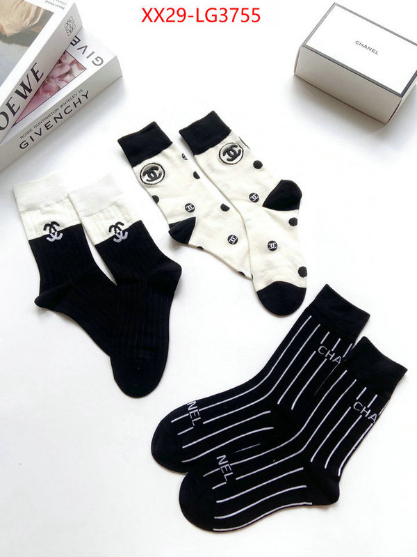 Sock-Chanel replica aaaaa+ designer ID: LG3755 $: 29USD