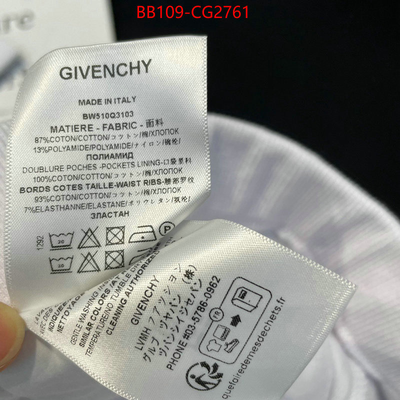 Clothing-Givenchy where to buy fakes ID: CG2761 $: 109USD