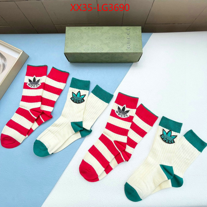 Sock-Gucci luxury 7 star replica ID: LG3690 $: 35USD