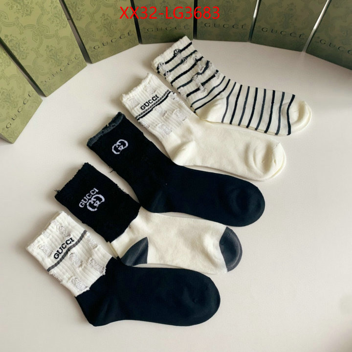 Sock-Gucci high quality perfect ID: LG3683 $: 32USD