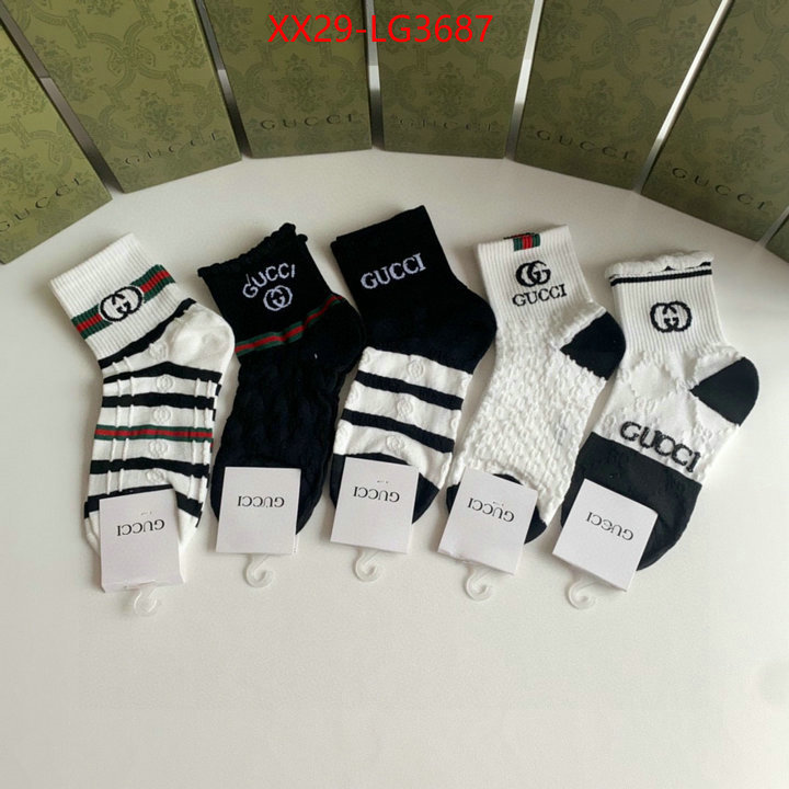 Sock-Gucci perfect quality designer replica ID: LG3687 $: 29USD