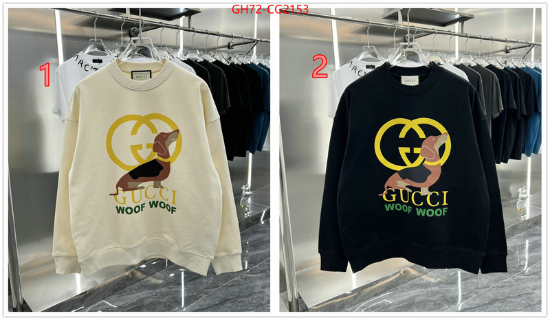 Clothing-Gucci top grade ID: CG2153 $: 72USD