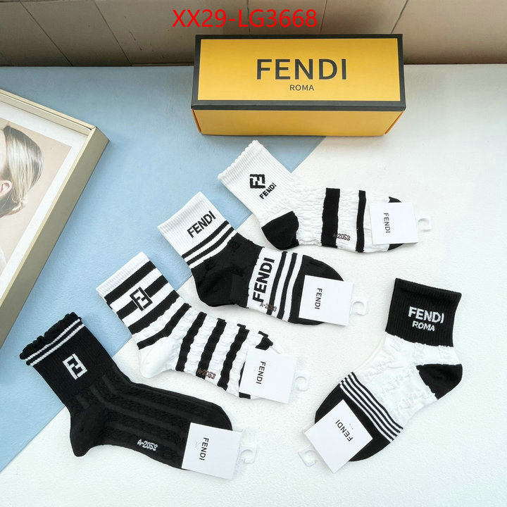 Sock-Fendi what's the best to buy replica ID: LG3668 $: 29USD