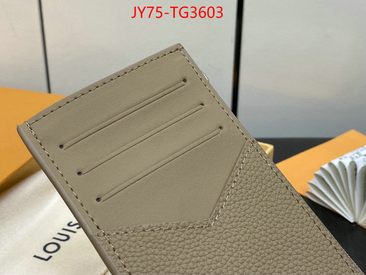 LV Bags(TOP)-Wallet replica aaaaa+ designer ID: TG3603 $: 75USD