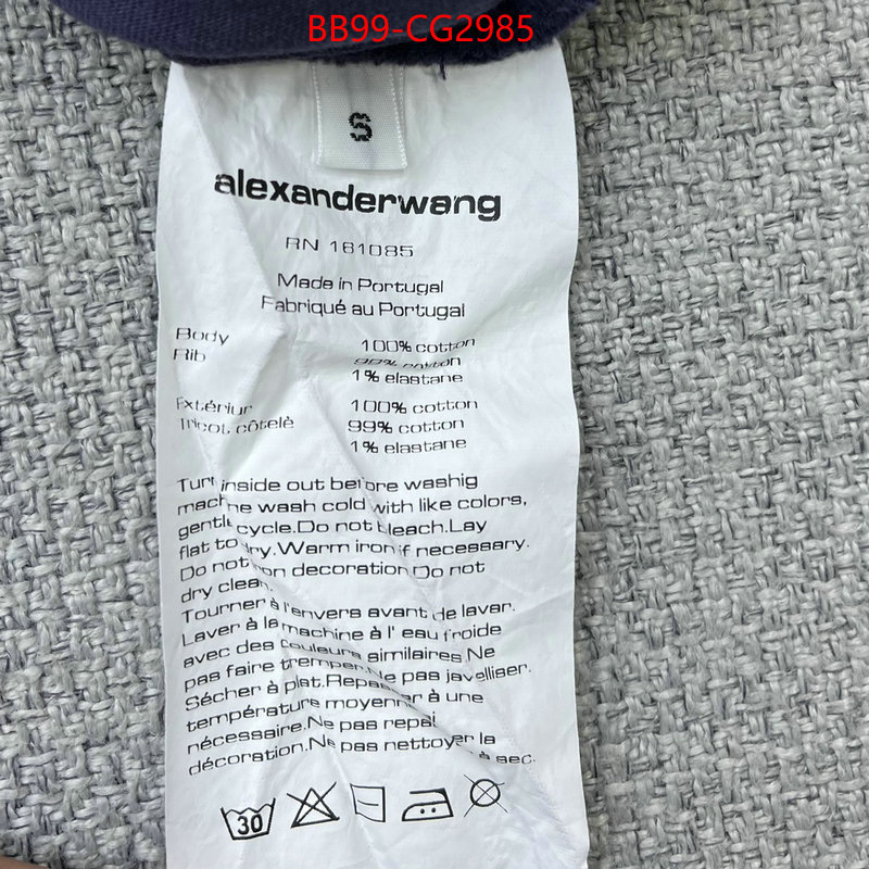 Clothing-Alexander Wang cheap replica designer ID: CG2985 $: 99USD