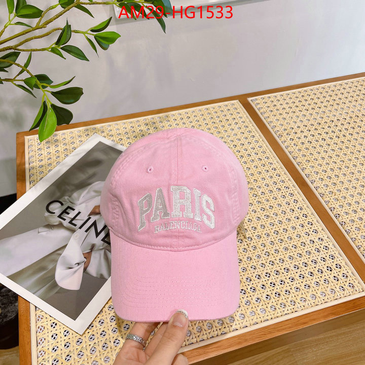 Cap(Hat)-Balenciaga luxury fashion replica designers ID: HG1533 $: 29USD