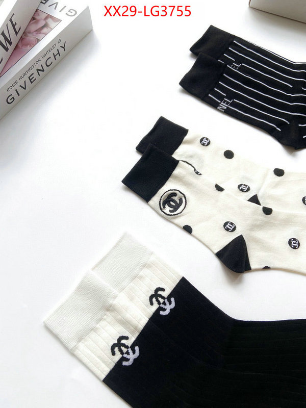 Sock-Chanel replica aaaaa+ designer ID: LG3755 $: 29USD