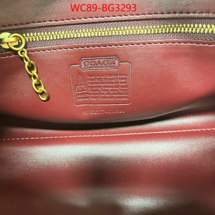 Coach Bags(4A)-Handbag- best replica new style ID: BG3293 $: 89USD