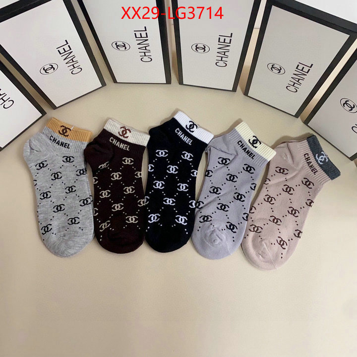 Sock-Chanel replcia cheap ID: LG3714 $: 29USD