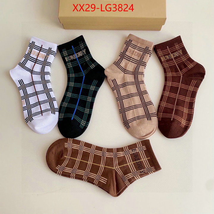 Sock-Burberry replica aaaaa designer ID: LG3824 $: 29USD