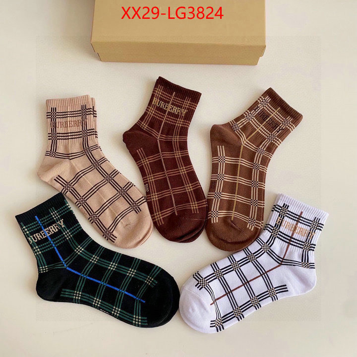 Sock-Burberry replica aaaaa designer ID: LG3824 $: 29USD