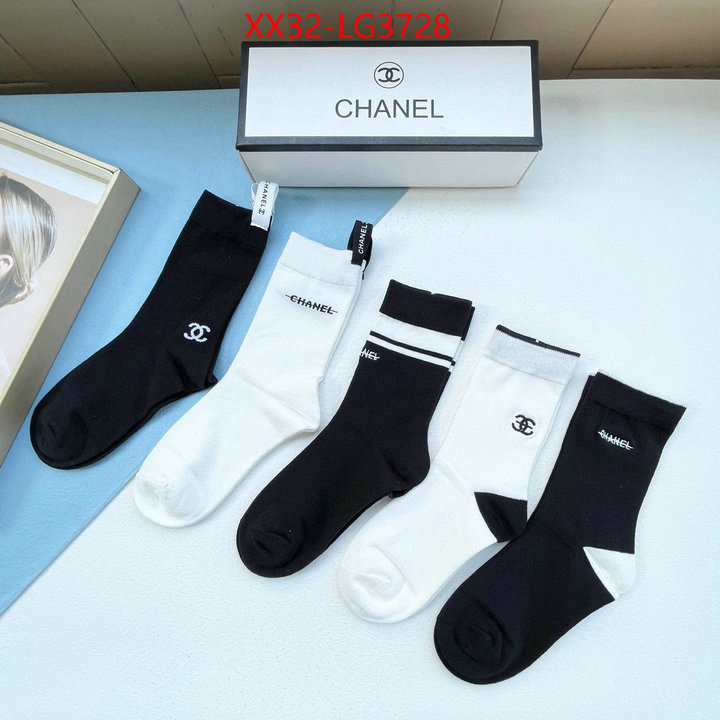 Sock-Chanel 1:1 replica wholesale ID: LG3728 $: 32USD