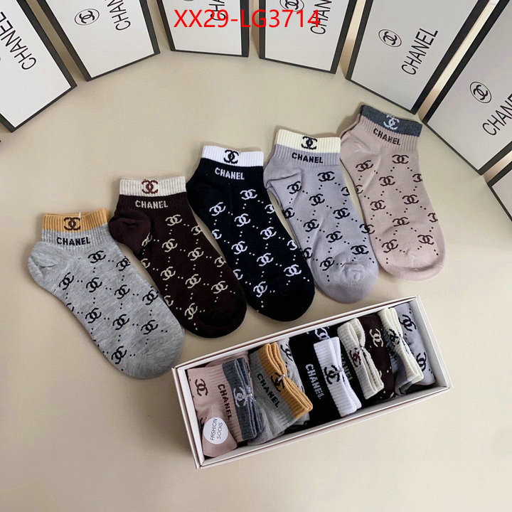 Sock-Chanel replcia cheap ID: LG3714 $: 29USD