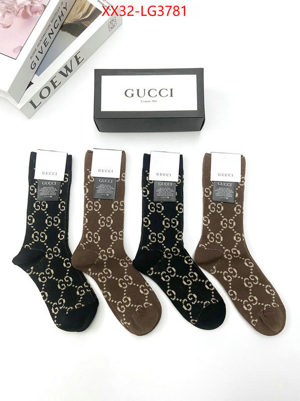 Sock-Gucci designer 1:1 replica ID: LG3781 $: 32USD