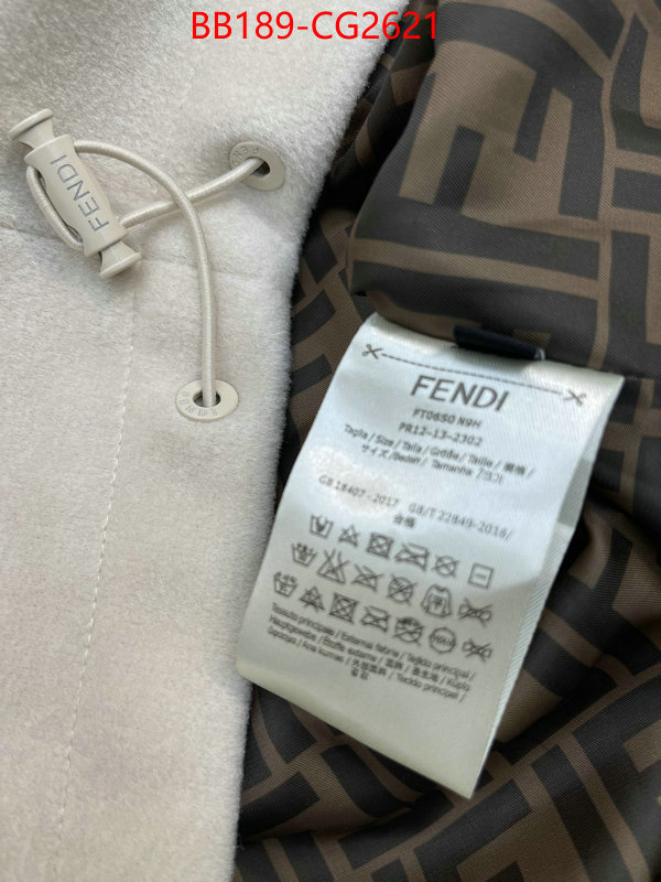 Clothing-Fendi designer fake ID: CG2621 $: 189USD