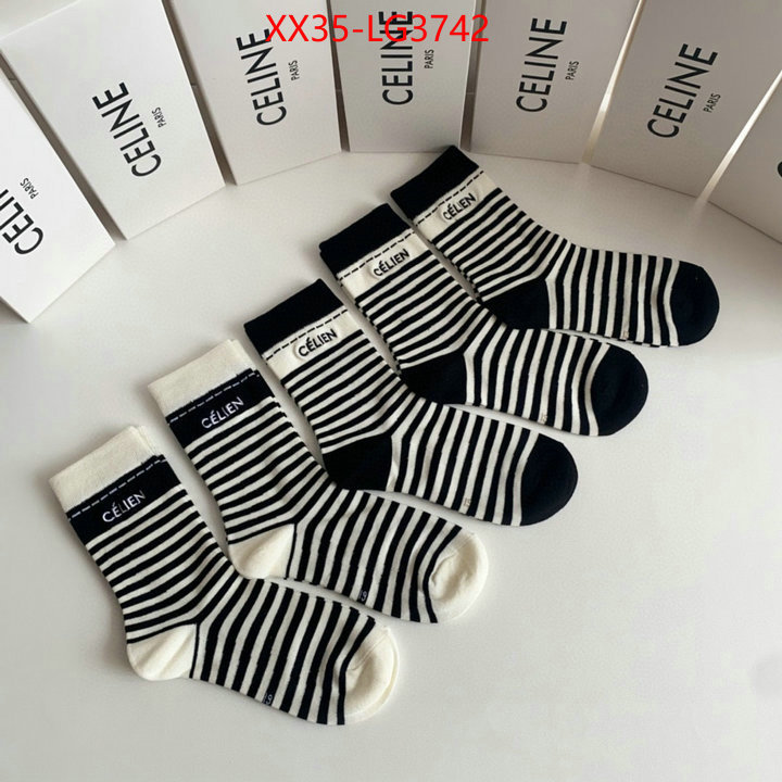 Sock-CELINE luxury fake ID: LG3742 $: 35USD